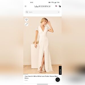 Lulus your hand in mine white flutter dress